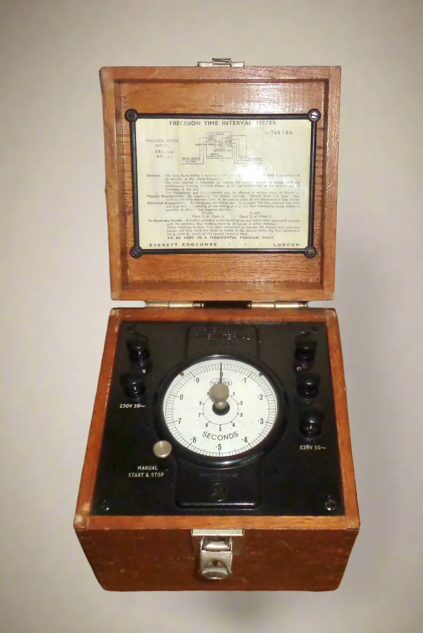 Vintage Synclock Precision Time Interval Meter Made By Everett Edgcumbe