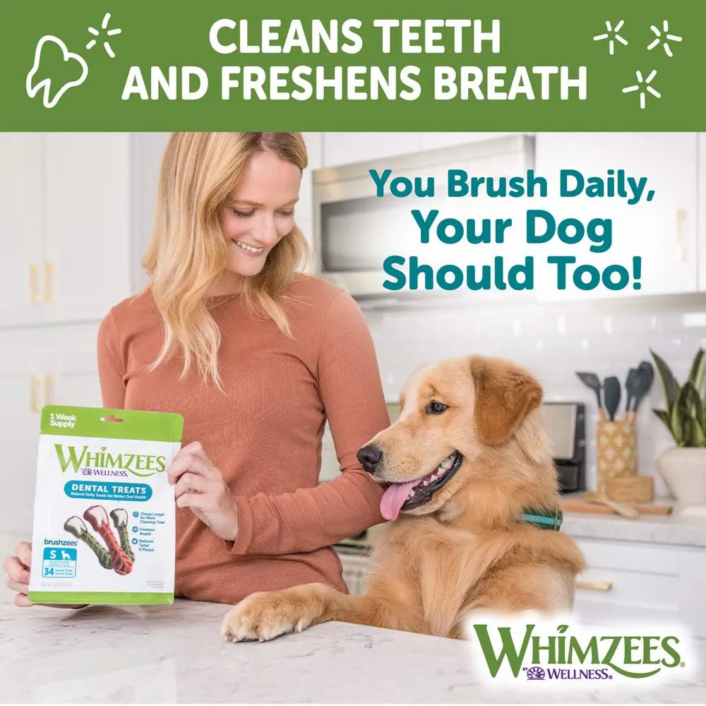 Whimzees Toothbrush Medium Grain-Free Dental Dog Treats