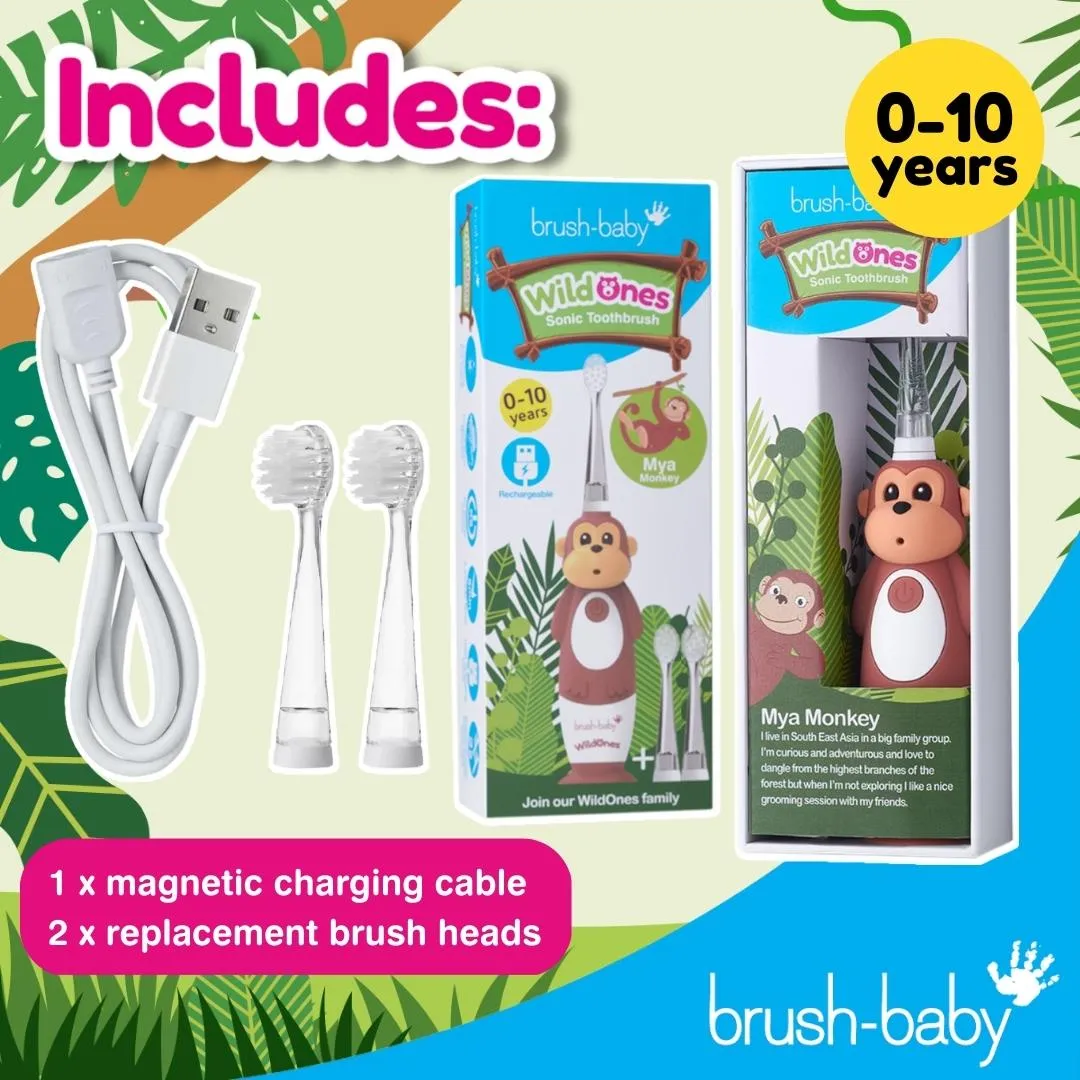 WildOnes™ Monkey Kids Electric Rechargeable Toothbrush