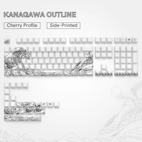 Womier Kanagawa Outline Cherry Profile Side-Printed Keycap (129-Key)