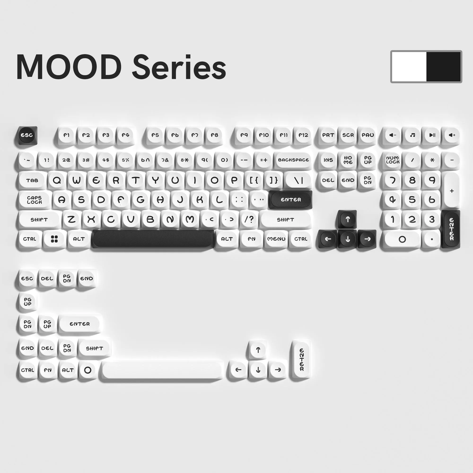 Womier MOOD Series 127-Key MOA Profile Double-Shot PBT Keycap Set (5 Colors)