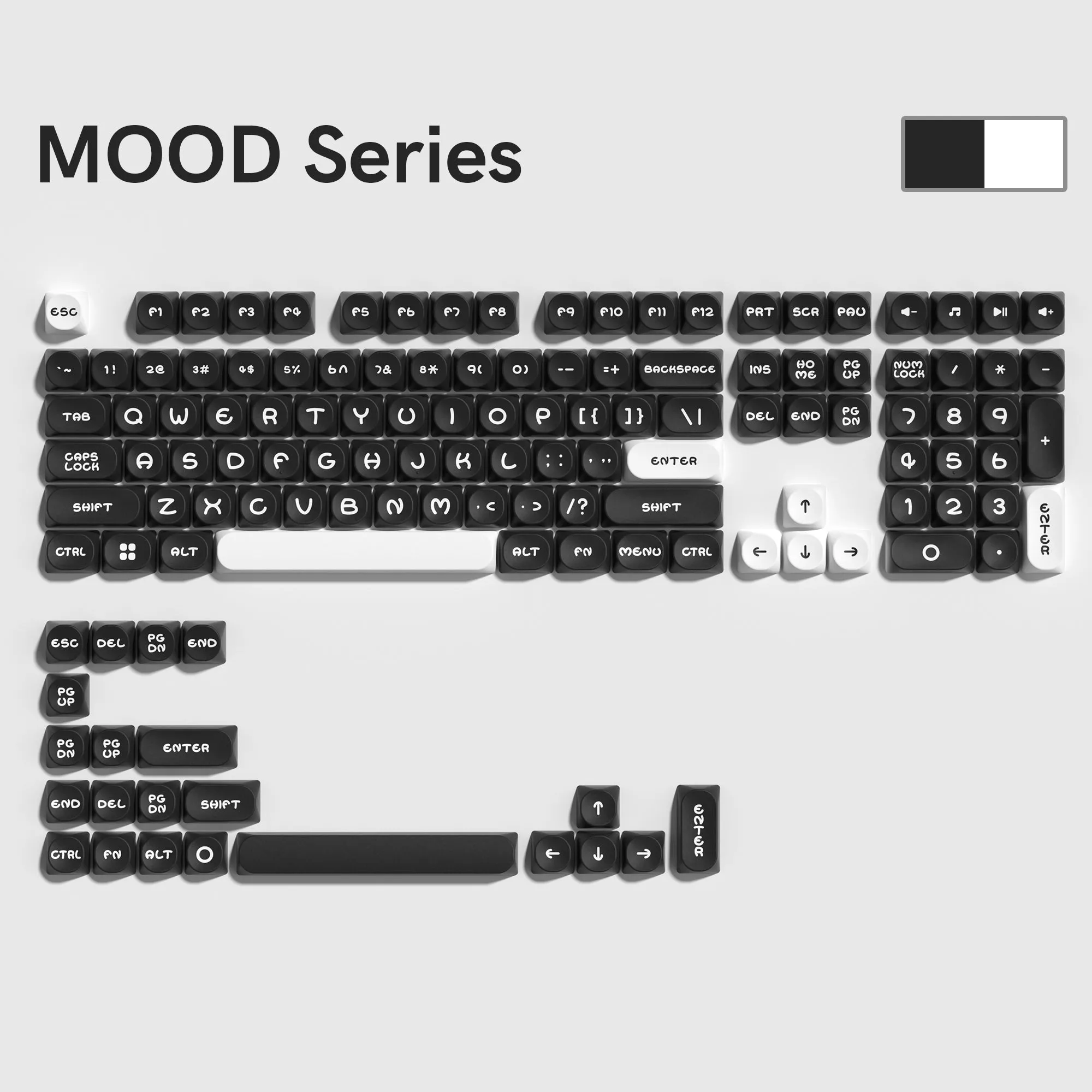 Womier MOOD Series 127-Key MOA Profile Double-Shot PBT Keycap Set (5 Colors)