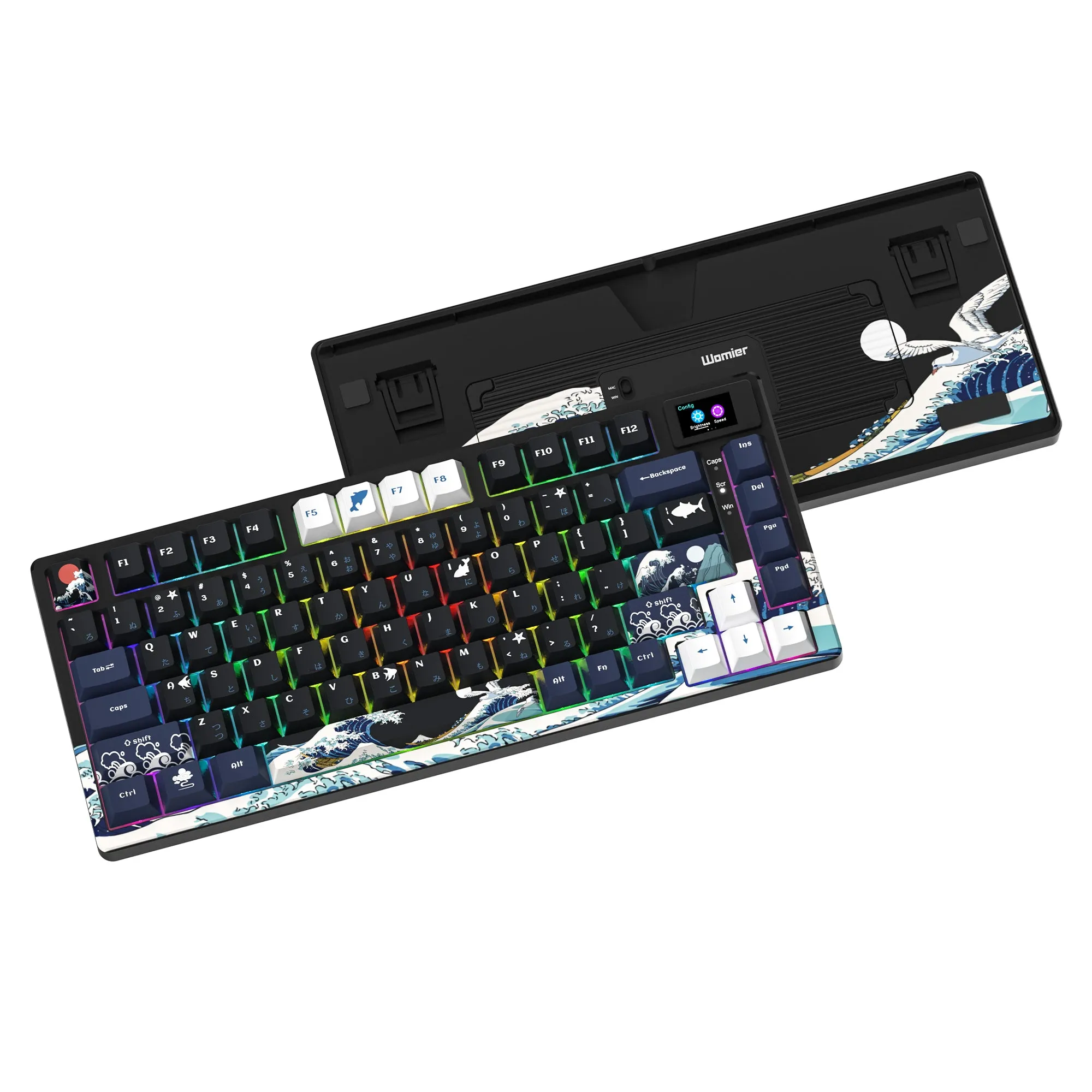 Womier SK80 Gasket Mounted 75% Mechanical Keyboard with Multimedia Display