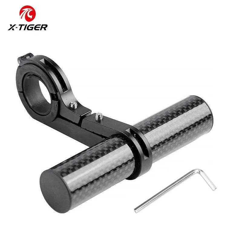 X-TIGER Bike Handlebar Extender Double Handlebar Extension Carbon Fiber Mount Holder with Aluminum Alloy Bracket