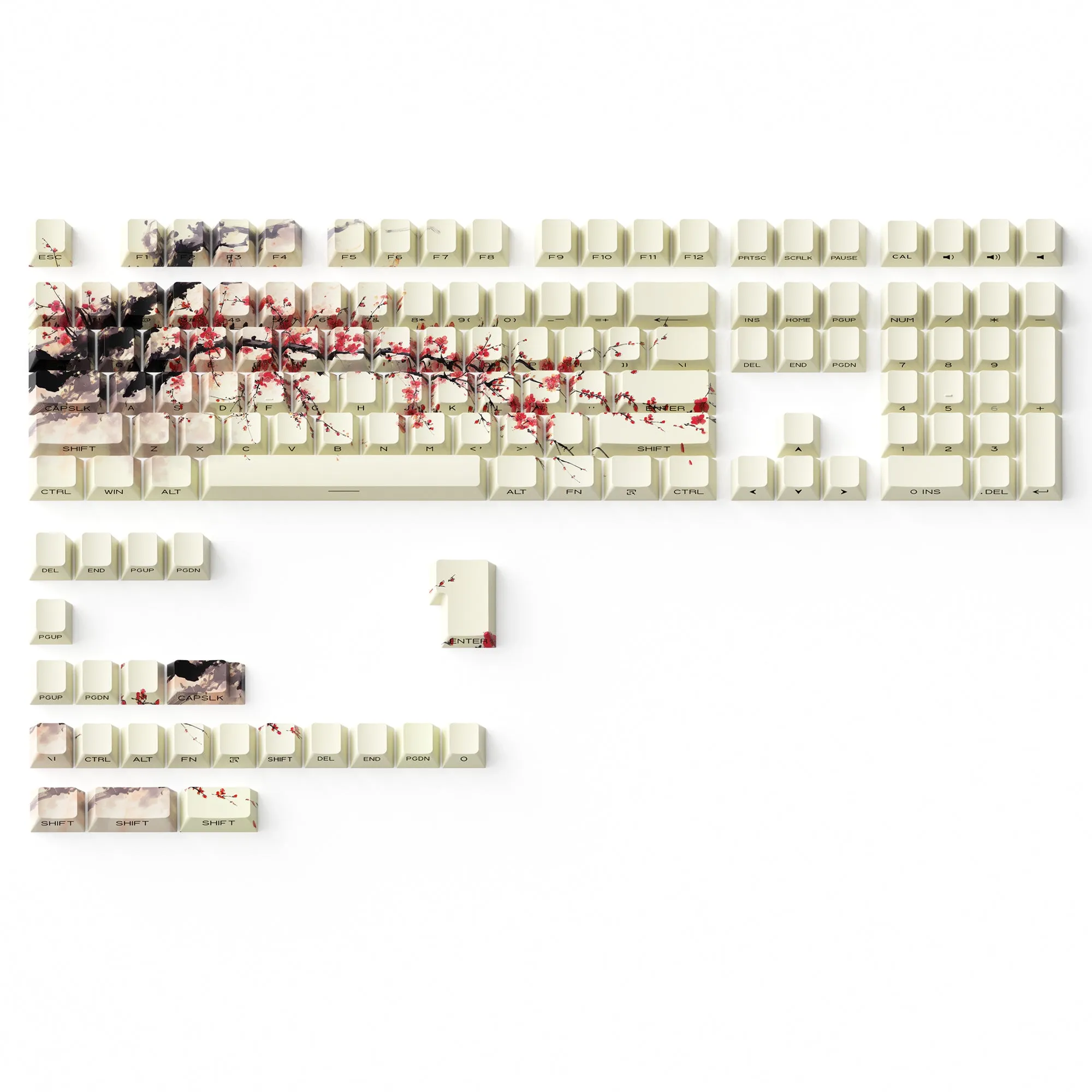 XVX Plant series Cherry Profile Double shot Dye-Sub PBT Keycap Set 131-Key